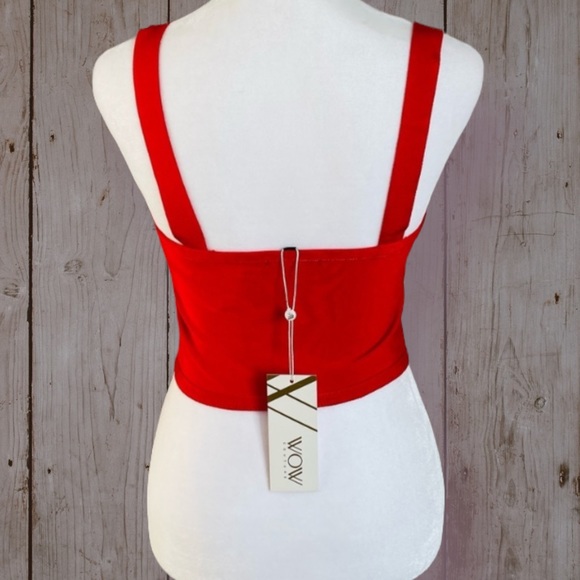 Wow Couture Sexy Neckline Bandage Crop top - Picture 5 of 9